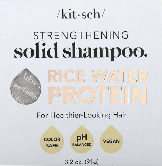 Kitsch Festes Shampoo, Reiskleie-Wasserprotein und weißer Tee, 91 g - Bild 1
