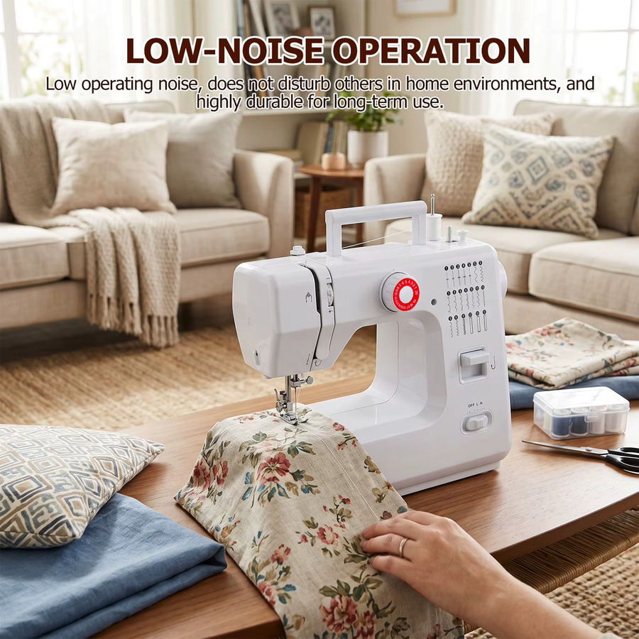 LetCartMaker 618 Elektrische Nähmaschine in Weiß mit 20 Stichen und umfangreichem 42-teiligem Nähset inklusive Patchwork-Zubehör und automatischem Spulmechanismus - Bild 3
