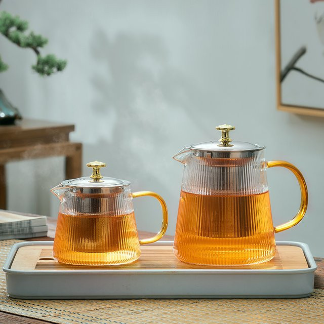 GIANXI Hitzebeständige Glas Teekanne für die chinesische Teezeremonie, Transparent mit Infuser für Kung Fu Tee-Sets - Bild 1