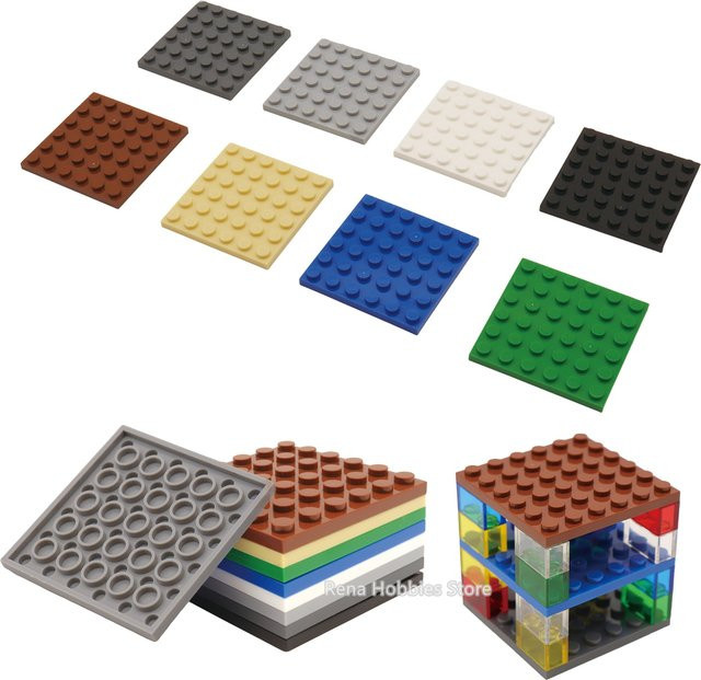 Brilliant Deer 20er Set Mini Bricks 3958 Kleine Grundplatte 6x6 Punkte in Bunt / Mehrfarbig aus Kunststoff für kreative DIY Baukonstruktionen - Bild 1