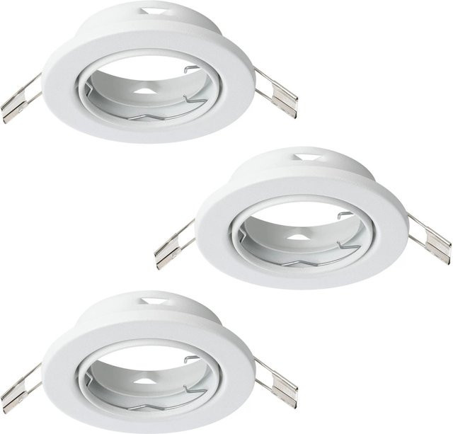Eglo Einbauspot Agulo 3-flammig LED Weiß, Durchmesser: 8,5 cm, Höhe: 2,5 cm - Bild 1