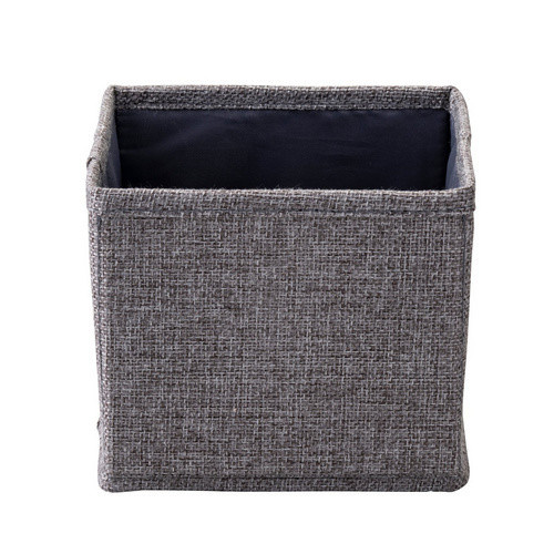 Fackelmann Aufbewahrungskorb aus Textil, grau, faltbar, B/T/H: 14,0 x 13,0 x 12,0 cm - Bild 3