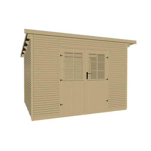 WEKA Gartenhaus 219 Gr. 1 aus Massivholz mit Pultdach in Natur und Beige, B/H/T: 260 x 218 x 240 cm - Bild 4