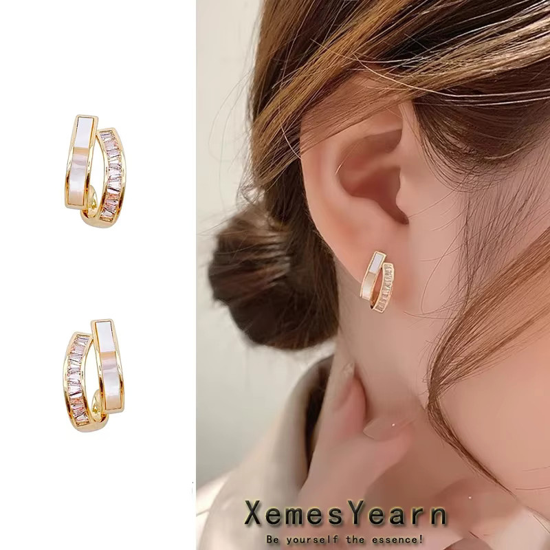 DREJEW Ohrringe, Metall, Gold, Zirkonia, Damen - Bild 3