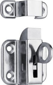 DENI OL-Schnäpper 7111 verchromter Stahl mit Schlaufe zum Anschrauben, Farbe Silber, B: 51 mm, H: 40 mm - Bild 1