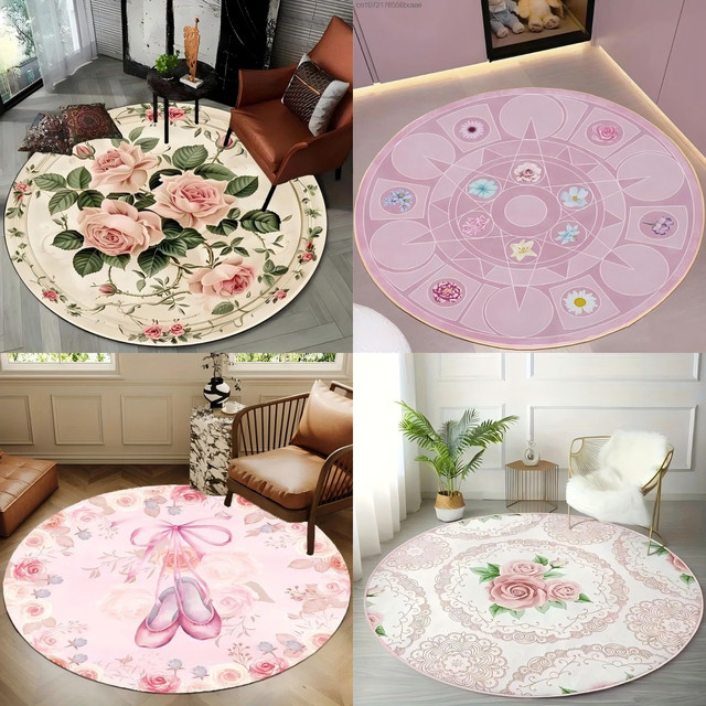 VIKAMA Schlaufenstapel-Teppich bedruckt, weicher und verdickter Teppich für Wohnzimmer und Schlafzimmer - Bild 1
