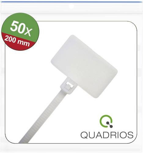 Quadrios 25CA581 Leitermarkierer Weiß, 50 Stück, Beschriftungsfläche: 25 x 15 mm - Bild 1