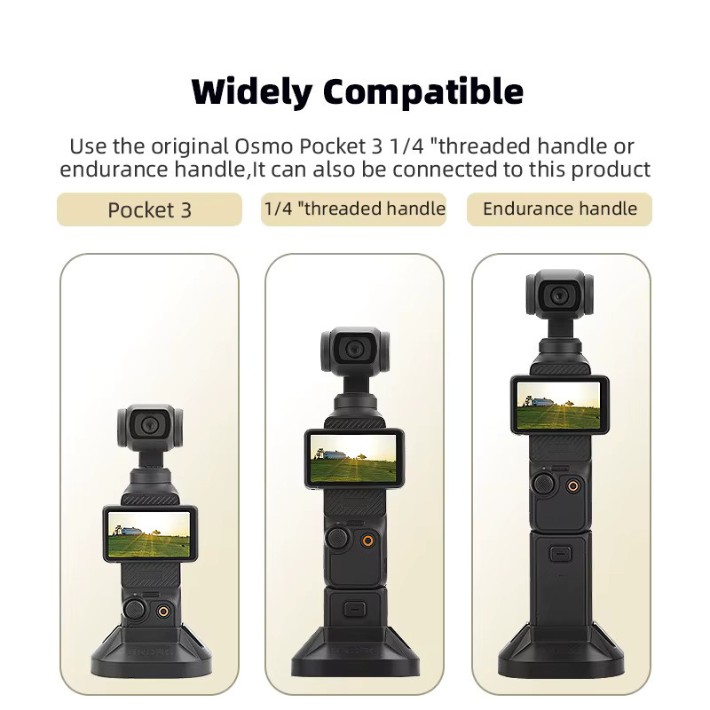 DJI Tischhalterung für OSMO Pocket 3 Gimbal in Schwarz für Live-Streaming und Videoaufnahmen - Bild 3