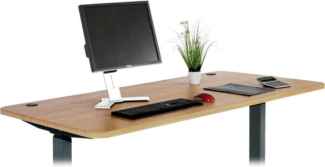 Schreibtischplatte MCW-D40 in Braun mit Holzstruktur, B/T: 160 x 80 cm - Bild 1