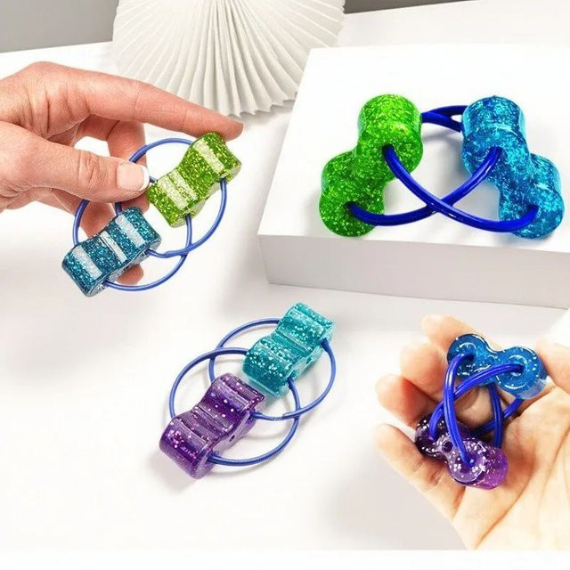 soulbao Doppelkreis-Schlüsselanhänger, Unisex - Bild 1