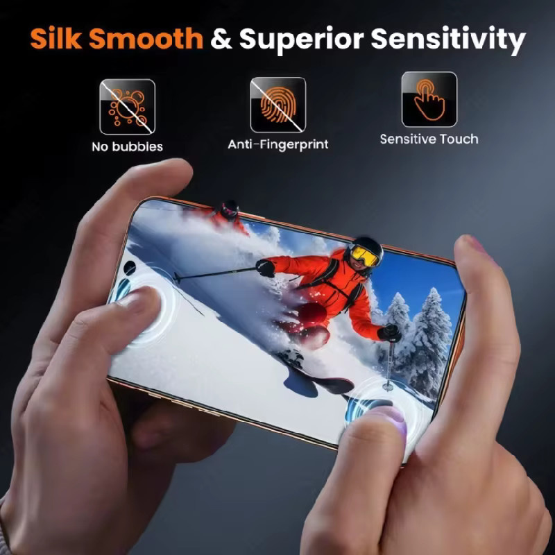 3er-Set gehärtetes Glas Display Schutzfolie für Xiaomi POCO F8 Pro und F8 Ultra 5G, transparent, staubfreie Installation - Bild 4