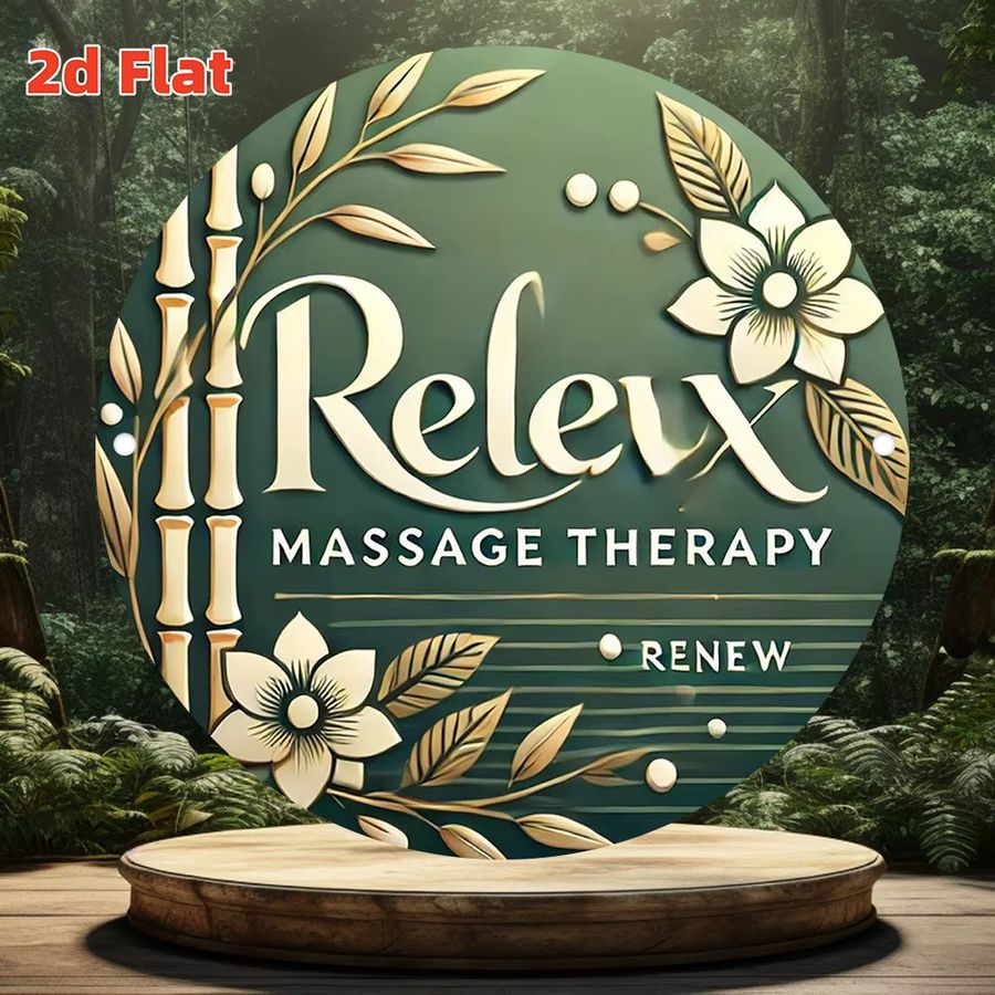 Potdemiel Relax-Massagetherapie-Schild aus Aluminium als Wandschild - Bild 2