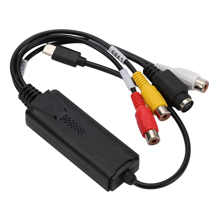 VODOOL USB Video Capture Card USB 3.1 Typ-C Konverter für VHS, TV, DVD und VCR in Schwarz - Bild 3