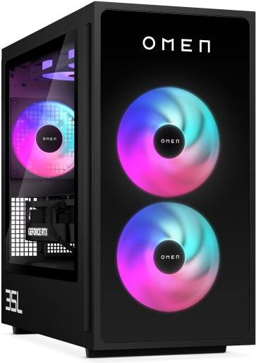 HP OMEN 35L GT16-0083ng Gaming PC in Schwarz mit AMD Ryzen 7 8700F, 32GB RAM, 3TB SSD und RTX 5070 Ti - Bild 1