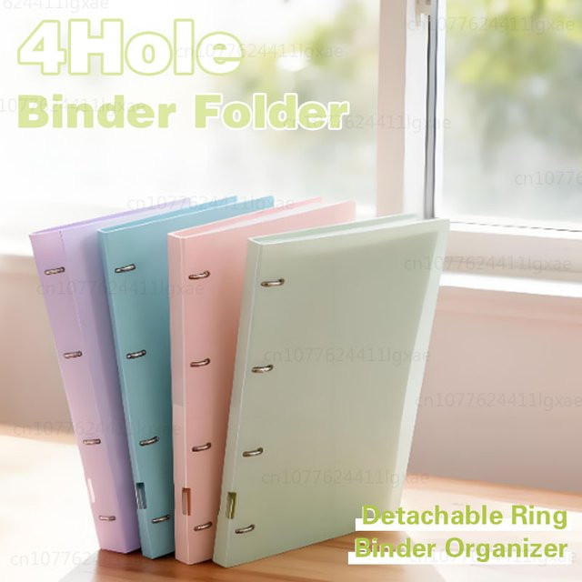 Blauer A4 PP-Ordner mit 4-Loch D-Typ Clip und transparentem Design - Bild 1