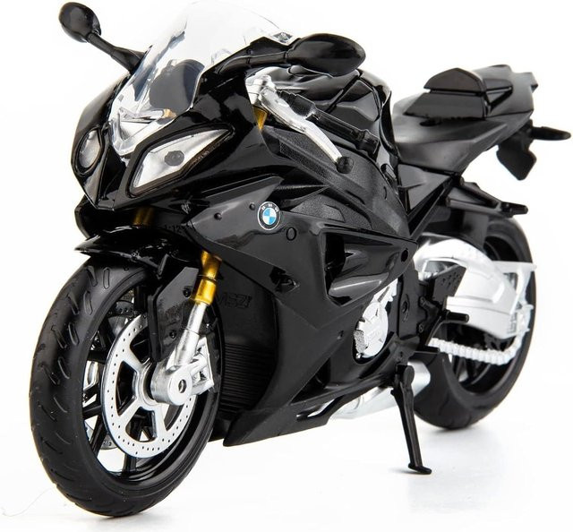 Fourall- Model Cars BMW S1000 Motorradspielzeug, 1:12, Schwarz, ab 3 Jahre - Bild 1
