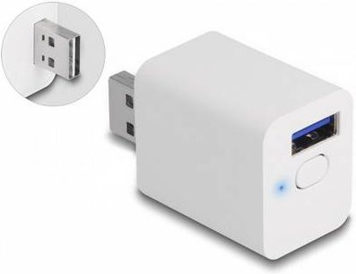 Delock USB 2.0 Adapter mit USB-A Stecker und USB-A Buchse in Weiß 11828 - Bild 1