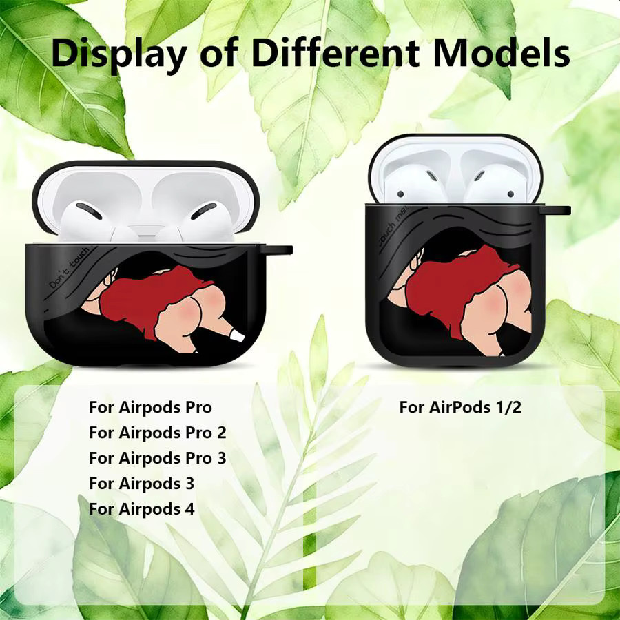 Crayon Shinchan Kopfhörerhülle in Schwarz für AirPods Pro, Pro 2, Pro 3, AirPods 1, 2, 3 und 4 - Bild 3