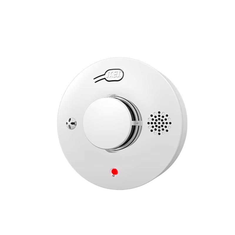 PGST Rauchmelder mit 85-dB-Alarm und LED-Blitzleuchte, batteriebetrieben, 360 Grad, Weiß - Bild 2