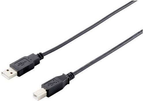 Equip USB-Kabel mit USB-A und USB-B Stecker, Schwarz, 3,00 m - Bild 1
