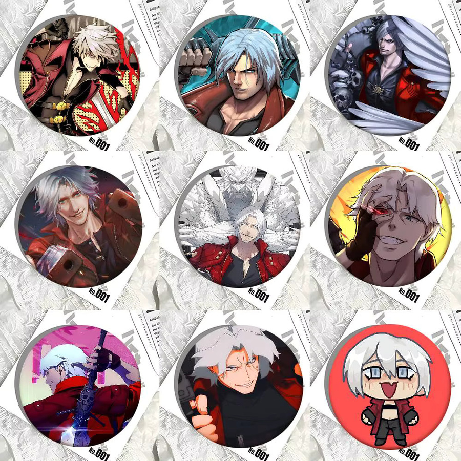 Brosche Anime D-Devil M-May C-Cry 5 Dante Rundes Abzeichen Anstecknadel - Bild 2