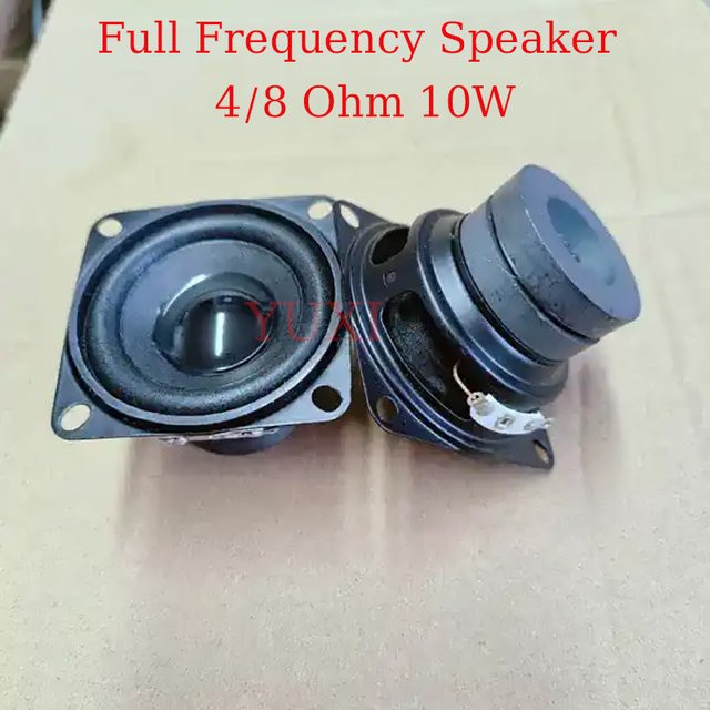 YUXI Tragbarer 2 Zoll Breitbandlautsprecher Treiber für DIY Heimkino, 10 Watt, 4/8 Ohm, Schwarz - Bild 1