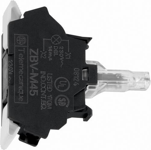 Schneider Electric ZBVB15 LED-Element mit Lampenfassung in Weiß, 24 V/DC und 24 V/AC - Bild 1
