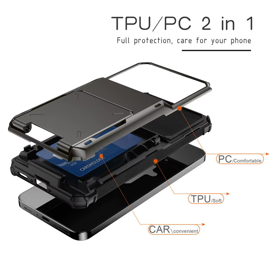 Flip-Wallet Kartenetui für Samsung Galaxy A-Serie und Note 20 Ultra in Schwarz - Bild 4
