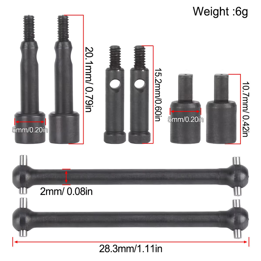 Losi Micro B 1/24 Upgrade-Teile-Kombination, Zubehör, Metall - Bild 1