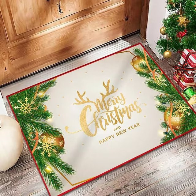 VIKAMA Weihnachtsmatte als wasserabsorbierende Unterlage für Wohnzimmer, Badezimmer oder Eingangsbereich - Bild 1
