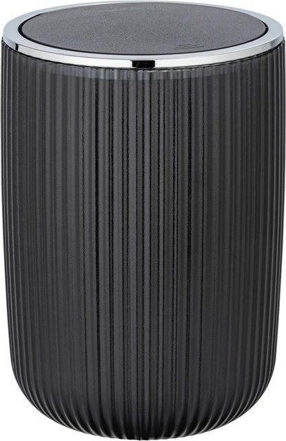 Wenko Schwingdeckeleimer Agropoli Grau Höhe: 27 cm - Bild 1