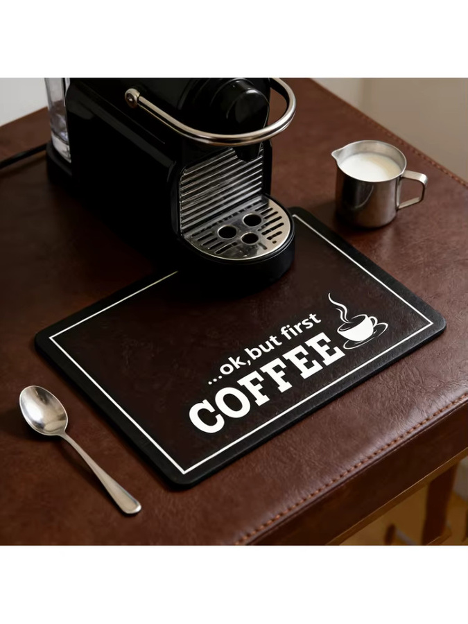VIKAMA Abtropfmatte für Kaffeemaschinen und Bartheken aus Silikon, Schwarz, B/T: 30,0 x 20,0 cm - Bild 5