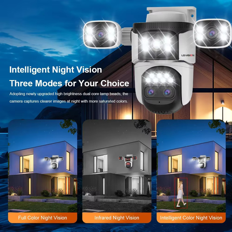 LS VISION 20MP Wifi Außenüberwachungskamera mit 10X Zoom, PTZ IP Sicherheitscamera mit Auto Tracking in Weiß - Bild 5