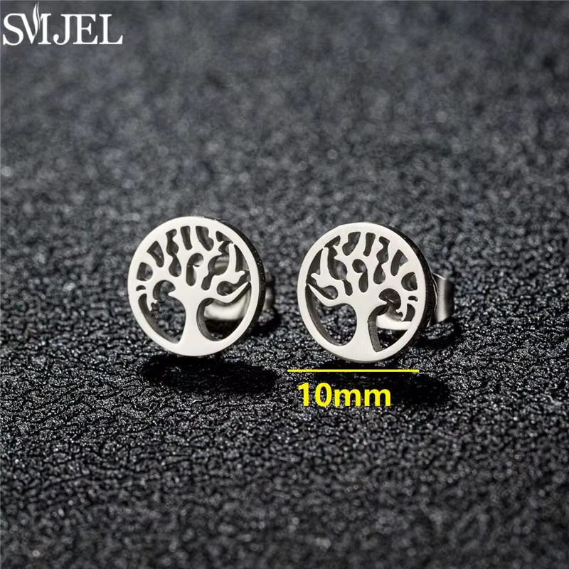 SMJEL Ohrstecker Edelstahl, Gold, Damen, Vintage - Bild 1