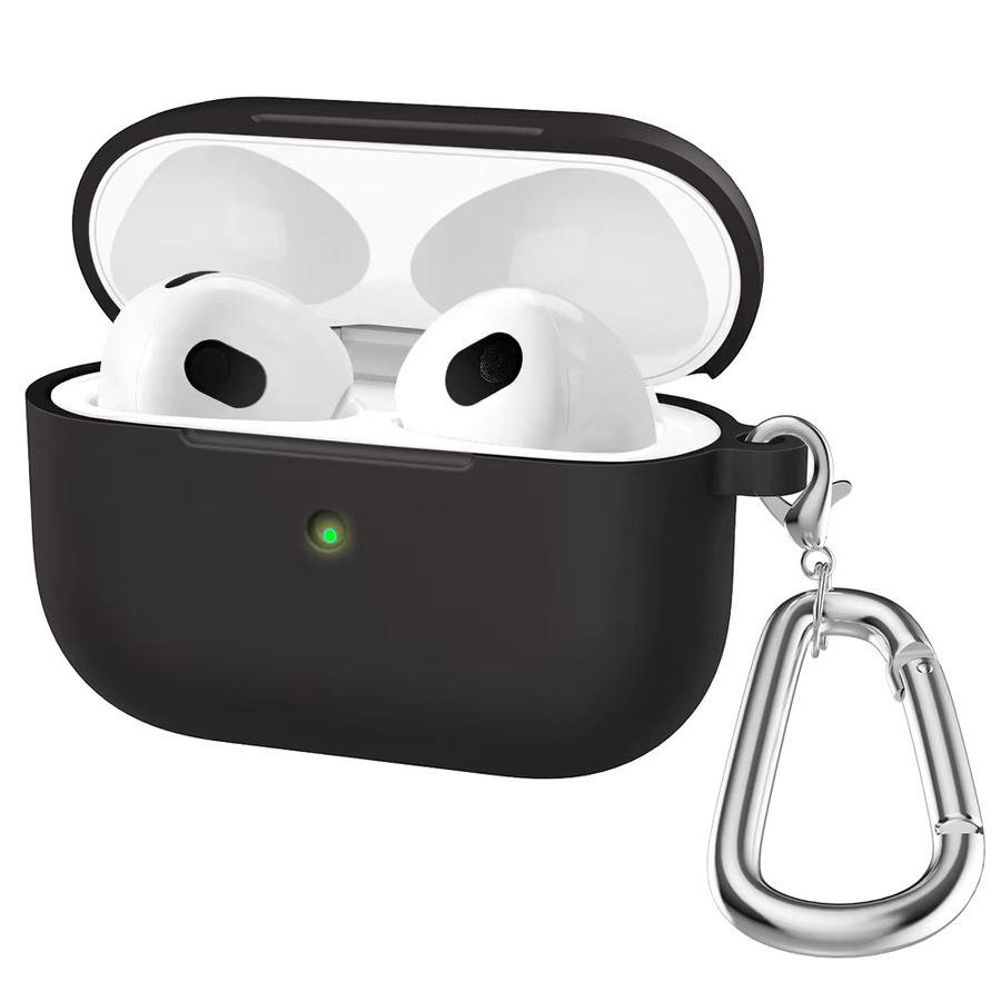 Silikon-Kopfhörerhülle für Apple AirPods 3 (2021), verdickter Schutz, Farbe: Orange - Bild 2