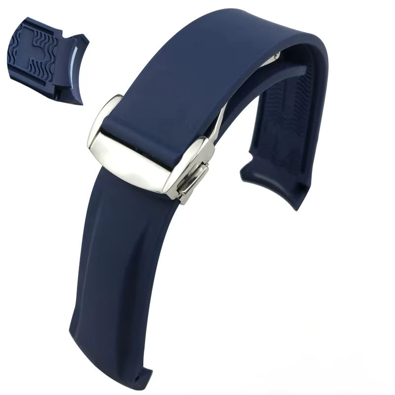 Uhrenarmband Silikon, Schwarz, Unisex - Bild 5