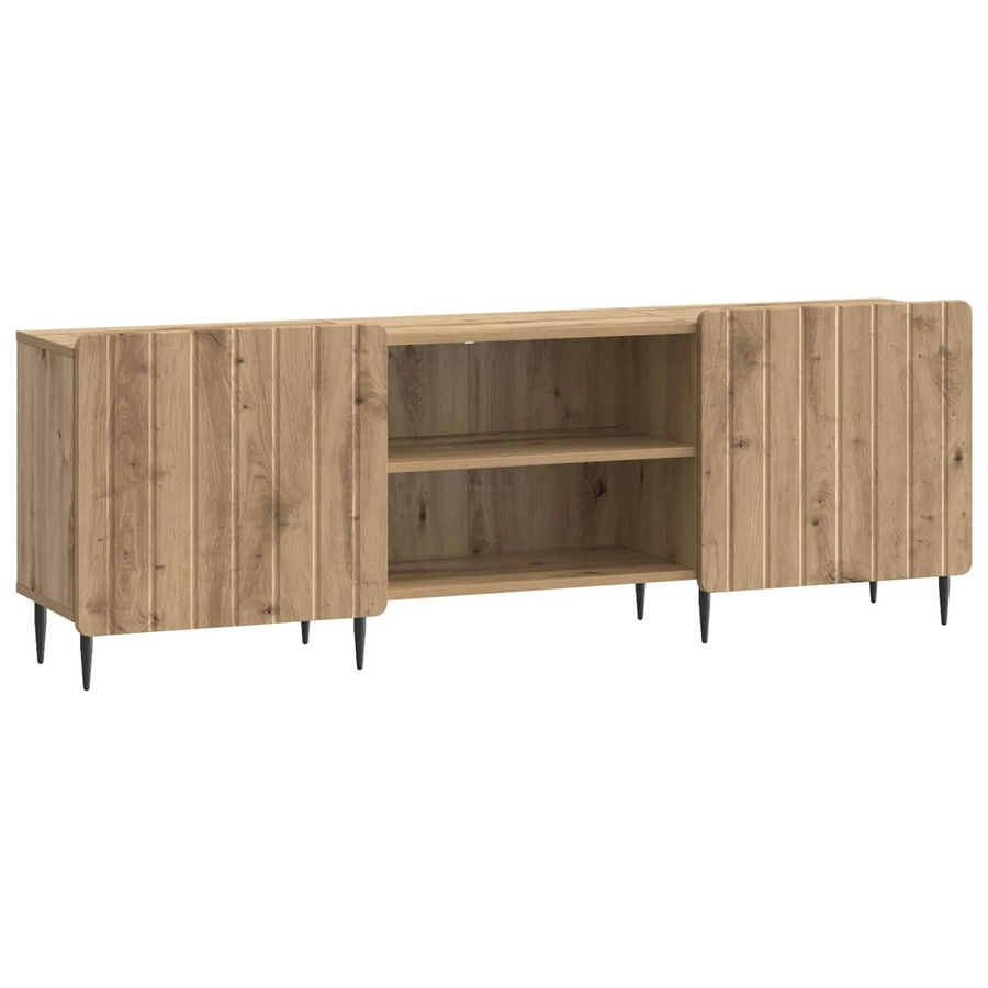 vidaXL TV-Schrank Artisan-Eiche in Braun, B/T/H: 150 x 31 x 52 cm - Bild 2
