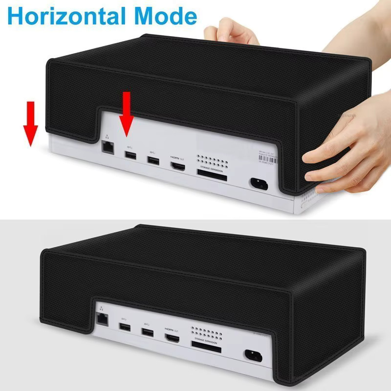 TECTINTER Staubschutzhülle für Xbox Series S in Schwarz, kratzfeste vertikale Schutzhülle - Bild 4