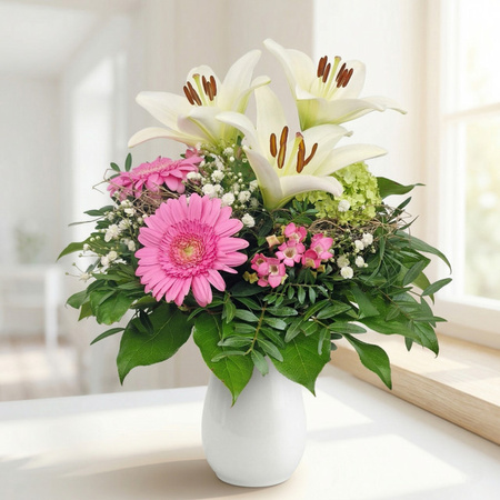 Lilly Arrangement Lily Gerbera Mixed Multicolor