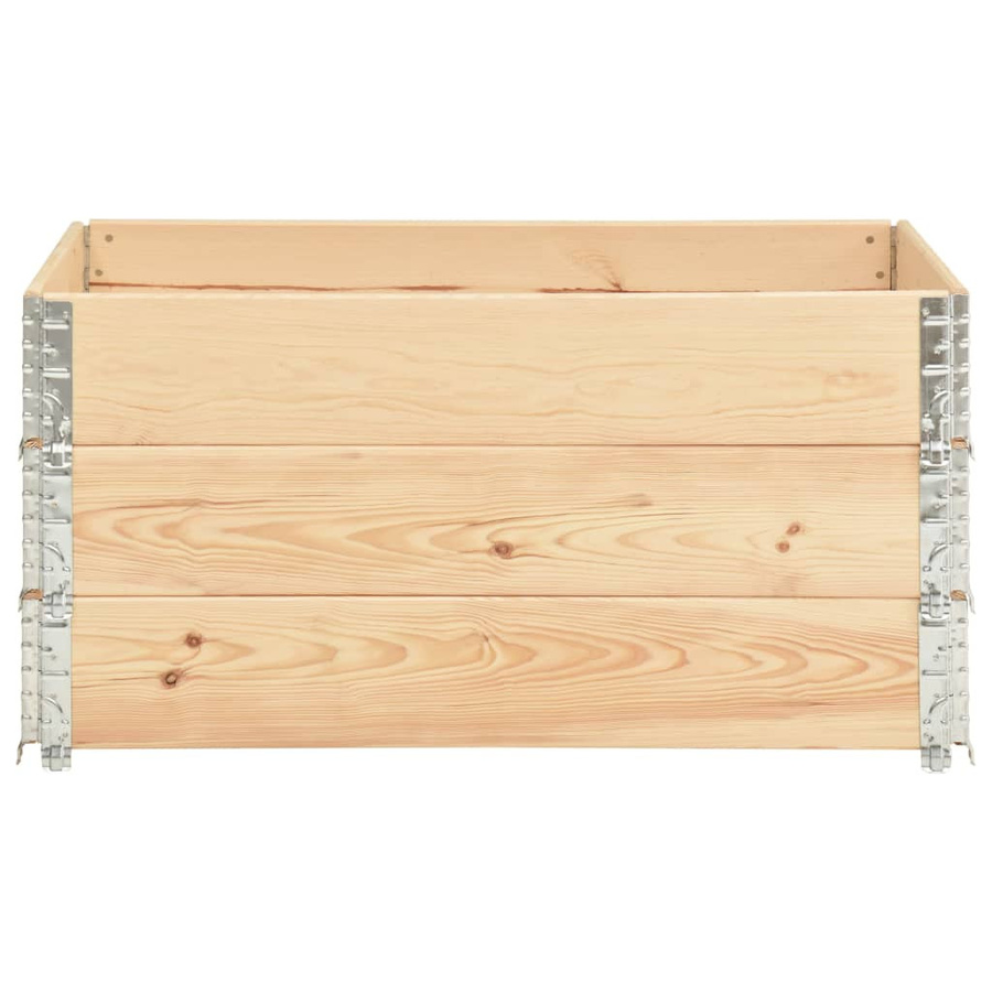 3er Set Palettenaufsätze aus Massivholz Kiefer in Braun, B/T: 80 x 120 cm - Bild 2