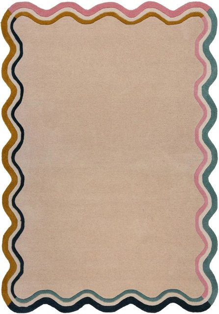 Flair Rugs Wollteppich Leo Border Modern Mehrfarbig Beige B: 200 cm, T: 290 cm - Bild 1