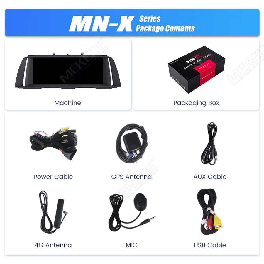 MEKEDE Android Auto Multimedia-Player für BMW 5er Serie F10 F11 (2011-2017) mit CIC NBT, Wireless CarPlay, 4G LTE, WIFI, GPS und DSP Audio in Schwarz - Bild 7