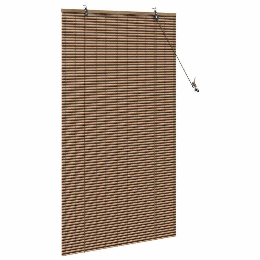 vidaXL Bambus-Rollo Braun, semi-transparent, B: 80 cm, H: 160 cm - Bild 4