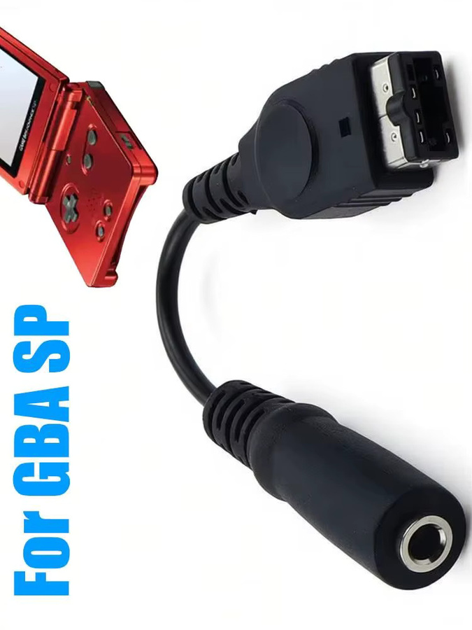 Nintendo Kopfhörer-Adapterkabel mit 3,5 mm Klinkenanschluss für Gameboy Advance GBA SP in Schwarz - Bild 3