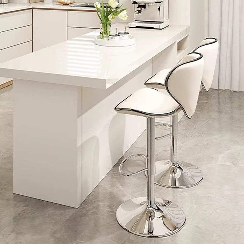 DUTRIEUX Professioneller Barber Barhocker aus Aluminium in Weiß, minimalistisches Design für Friseure - Bild 1