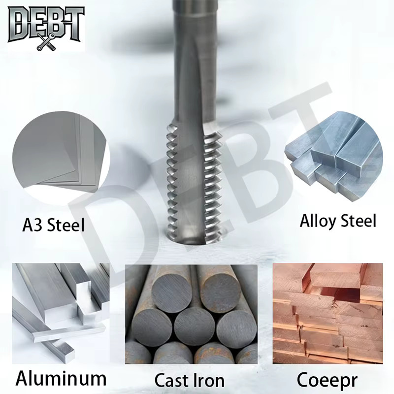 Debt Gewindebohrer- und Schneideisen-Set Rechtshand für Metallbearbeitung, Silber - Bild 4