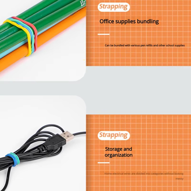 Mehrfarbige elastische Gummibänder für Büro und Schule - Bild 5