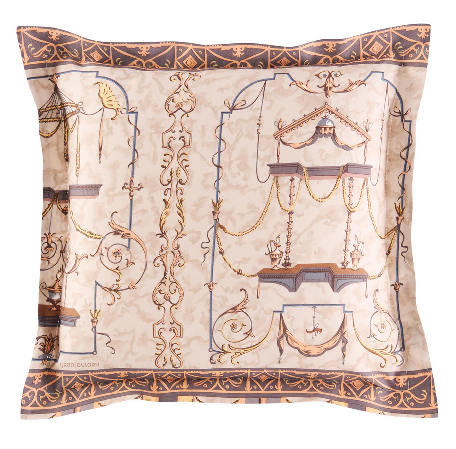 Bassetti Mako-Satin Kissenhülle Oplontis Beige B/H: 40 x 40 cm - Bild 1