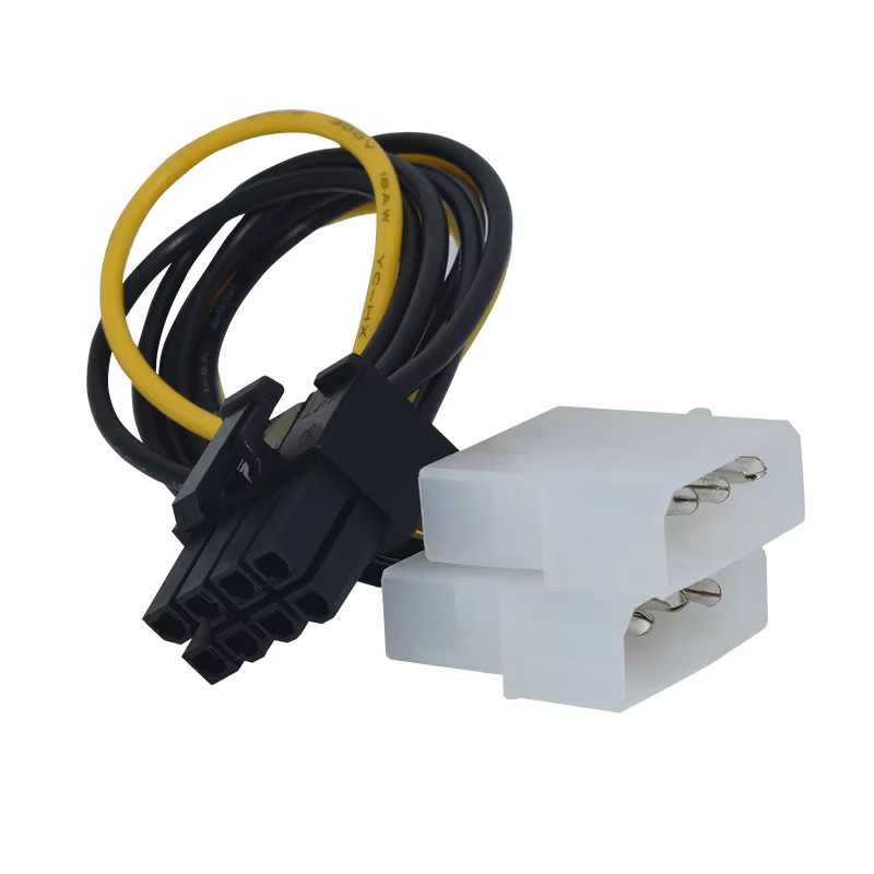 8-Pin PCIe auf Dual 4-Pin Stromadapter für Grafikkarten in Schwarz - Bild 3