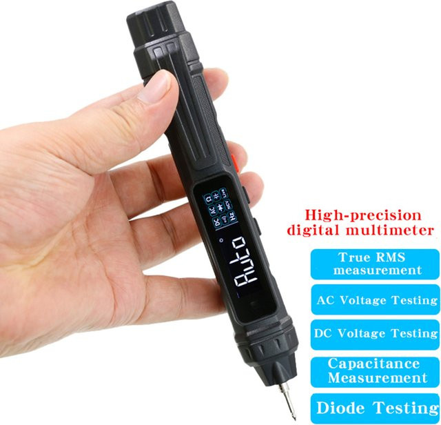 Hytais TS20B Intelligentes Digitales Stift-Multimeter in Schwarz zur Messung von Kapazität, Widerstand und Dioden - Bild 1